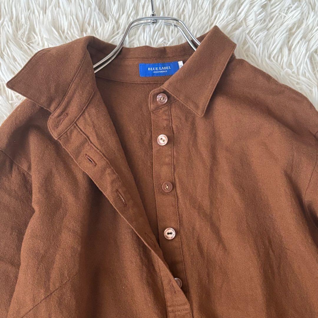 美品✨ ブルーレーベルクレストブリッジ シャツワンピース ブラウン 38