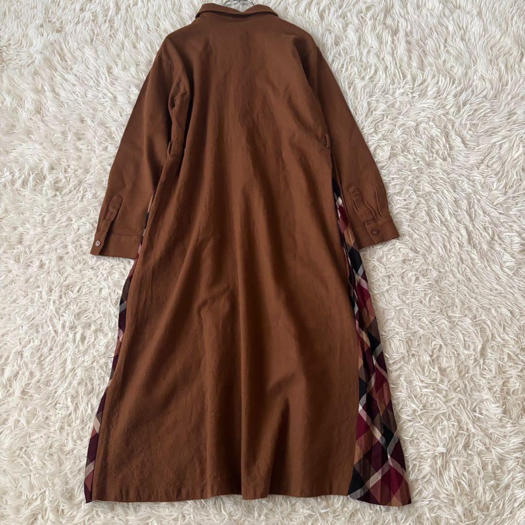 美品✨ ブルーレーベルクレストブリッジ シャツワンピース ブラウン 38