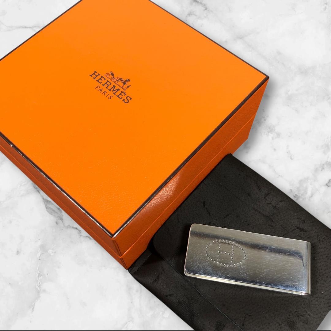エルメス HERMES マネークリップ エブリン Ag925 財布 Hロゴ