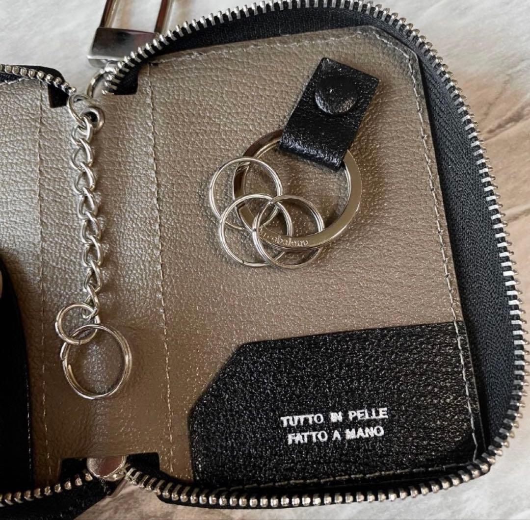 ラルコバレーノ L’arcobaleno スマートWキーケース ブラック