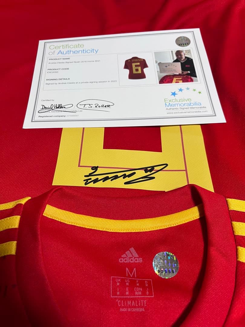 A. INIESTA サイン入りユニフォーム 6 イニエスタ