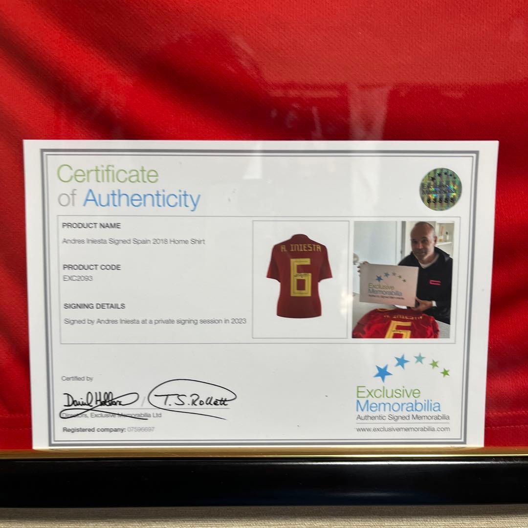 A. INIESTA サイン入りユニフォーム 6 イニエスタ