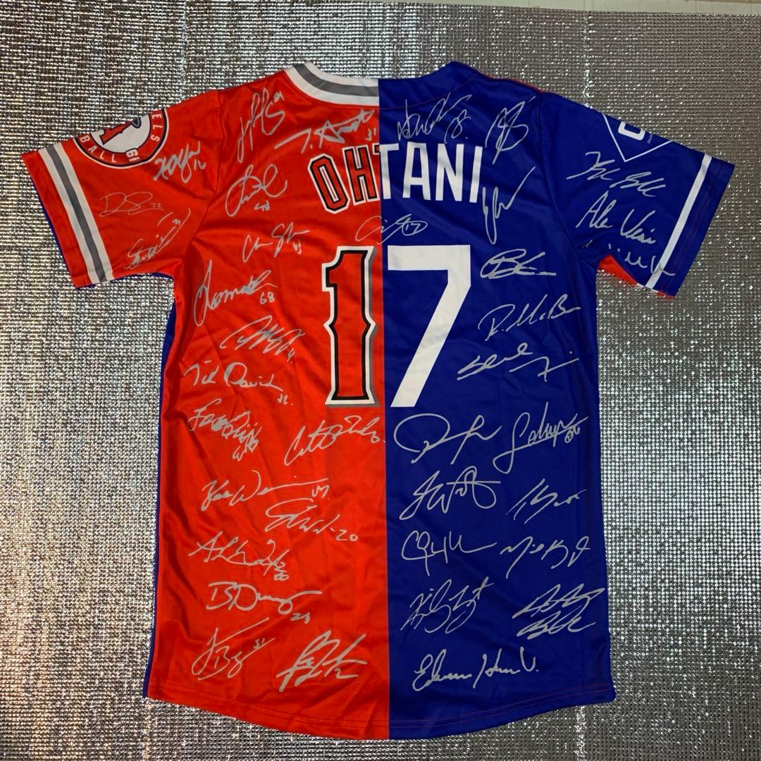 大谷翔平　最新版2025　フルメンバーサインミックスユニフォーム　エンジャース
