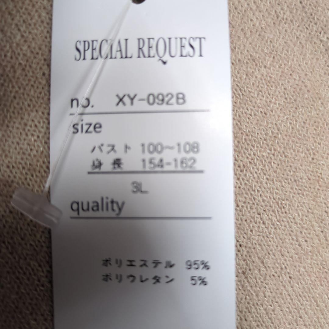 見切り！冬物　SPECIALREQUEST オシャレデザイン　チュニックT　3L