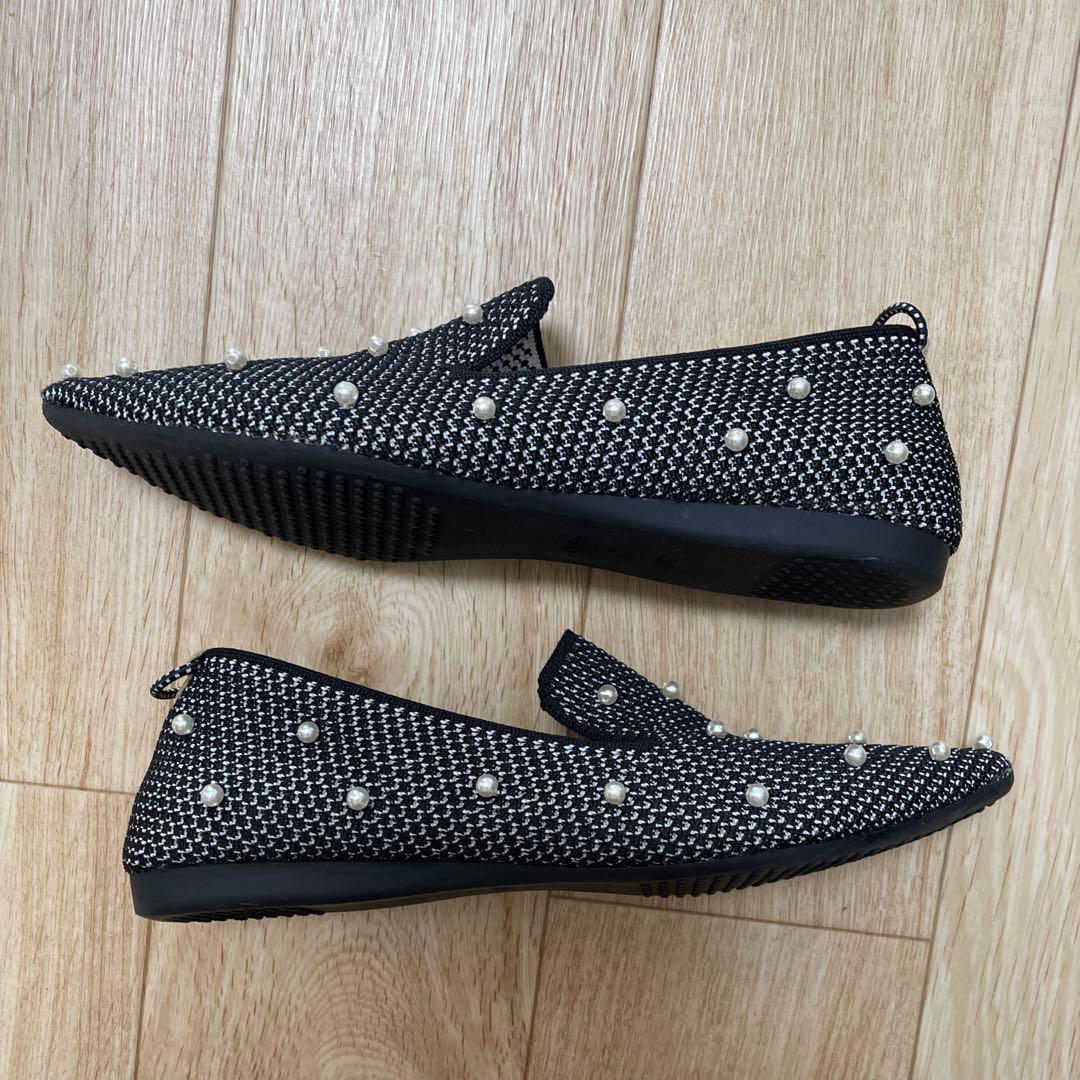 offen オッフェン パール オペラシューズ 38 ブラック