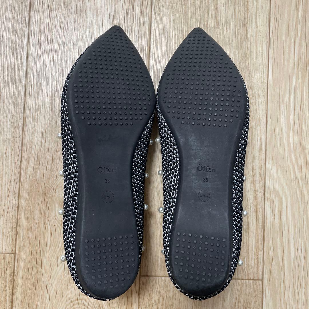offen オッフェン パール オペラシューズ 38 ブラック