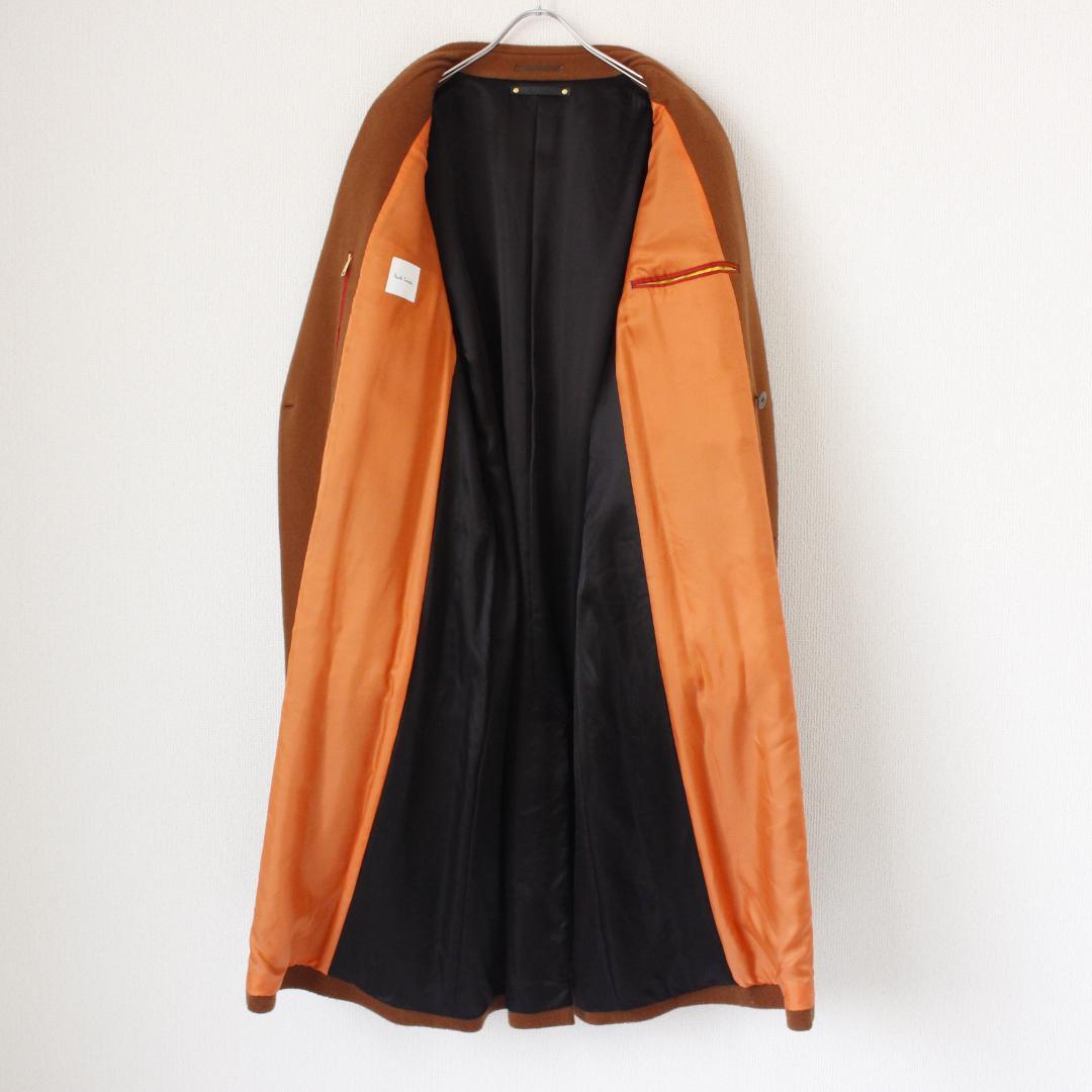 【美品】ポールスミス カシミヤ100% ダブルチェスターコート L