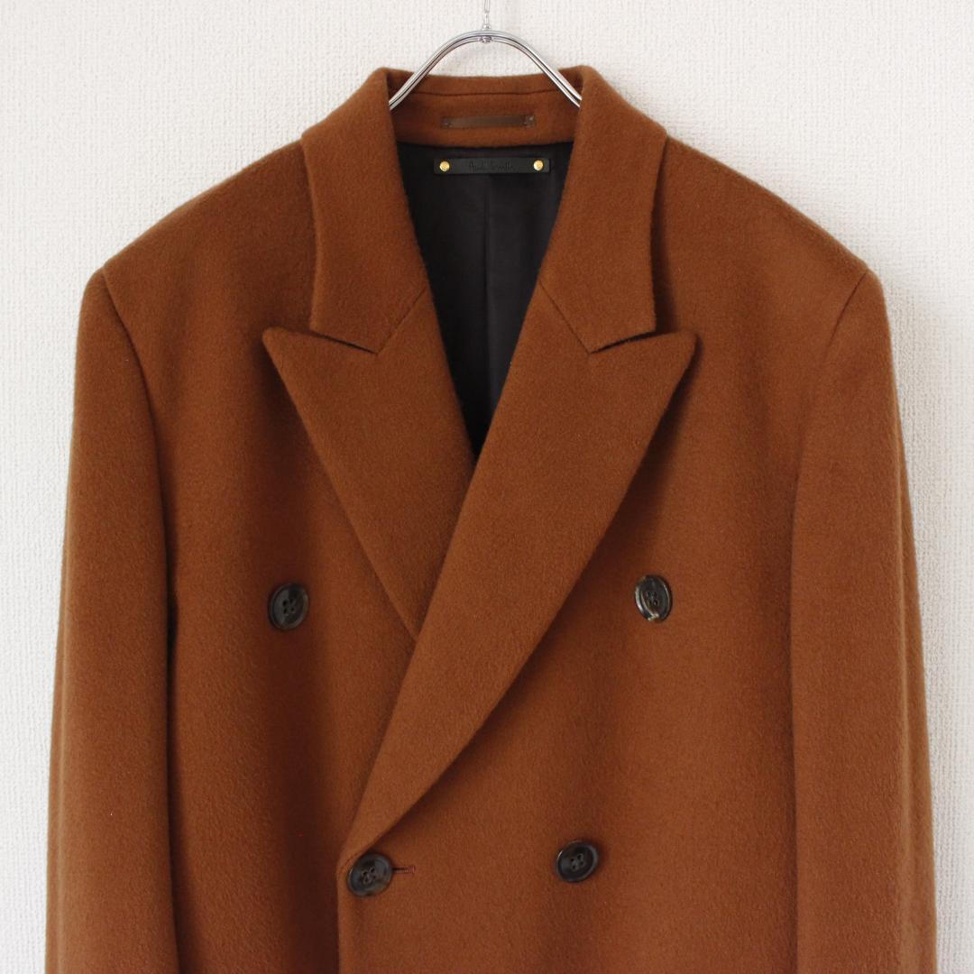 【美品】ポールスミス カシミヤ100% ダブルチェスターコート L