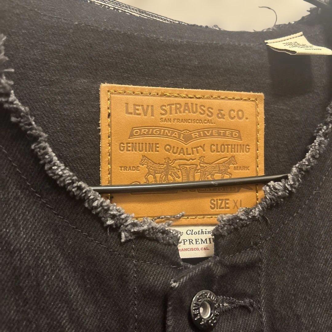 美品 EDIFICE Levi's 別注デニムジャケット'COLLARLESS'