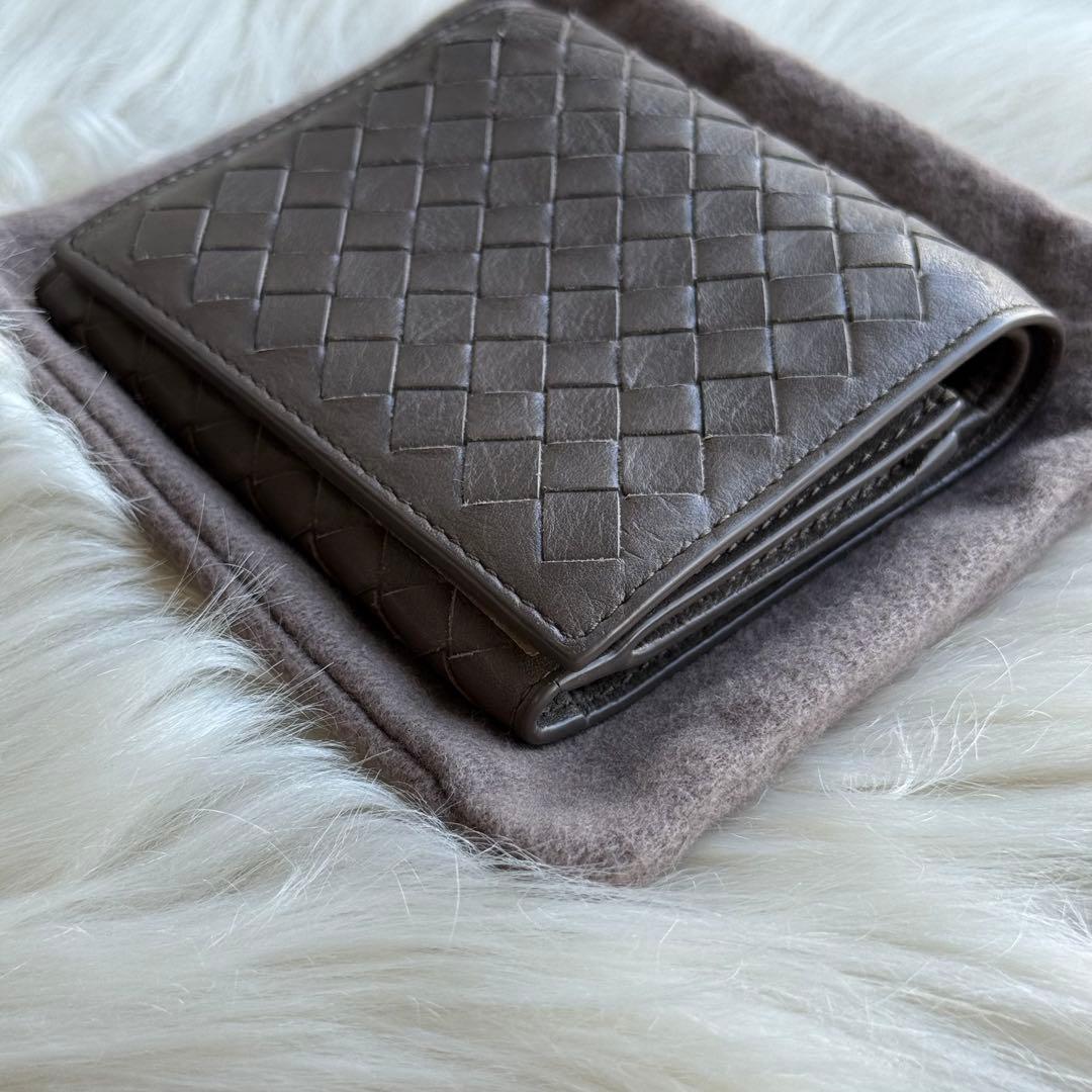 ボッテガ イントレチャート コンパクトウォレット 三つ折り財布 グレージュ