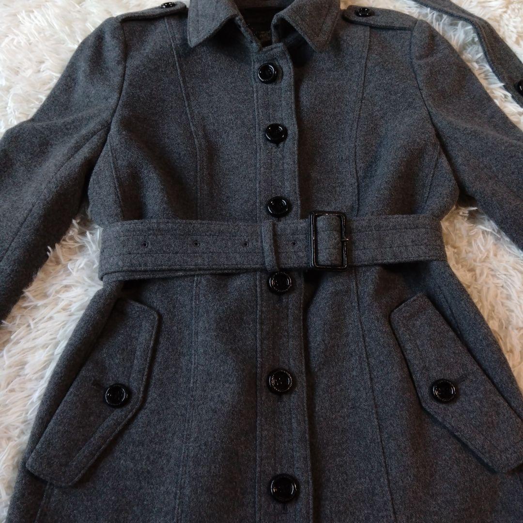 美品✨バーバリーロンドン　カシミヤロングコート　シャドウチェック　ベルト2WAY
