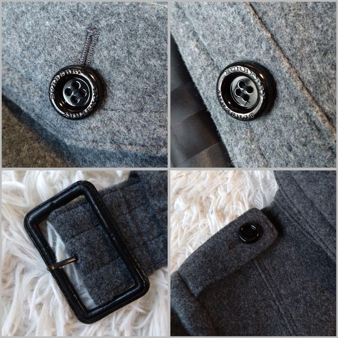 美品✨バーバリーロンドン　カシミヤロングコート　シャドウチェック　ベルト2WAY