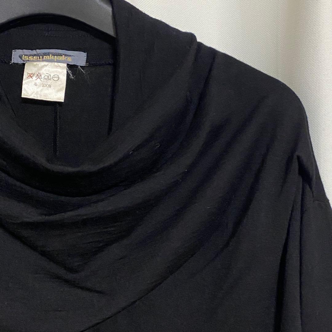 ISSEY MIYAKE イッセイミヤケ ウール 長袖カットソー チュニック M