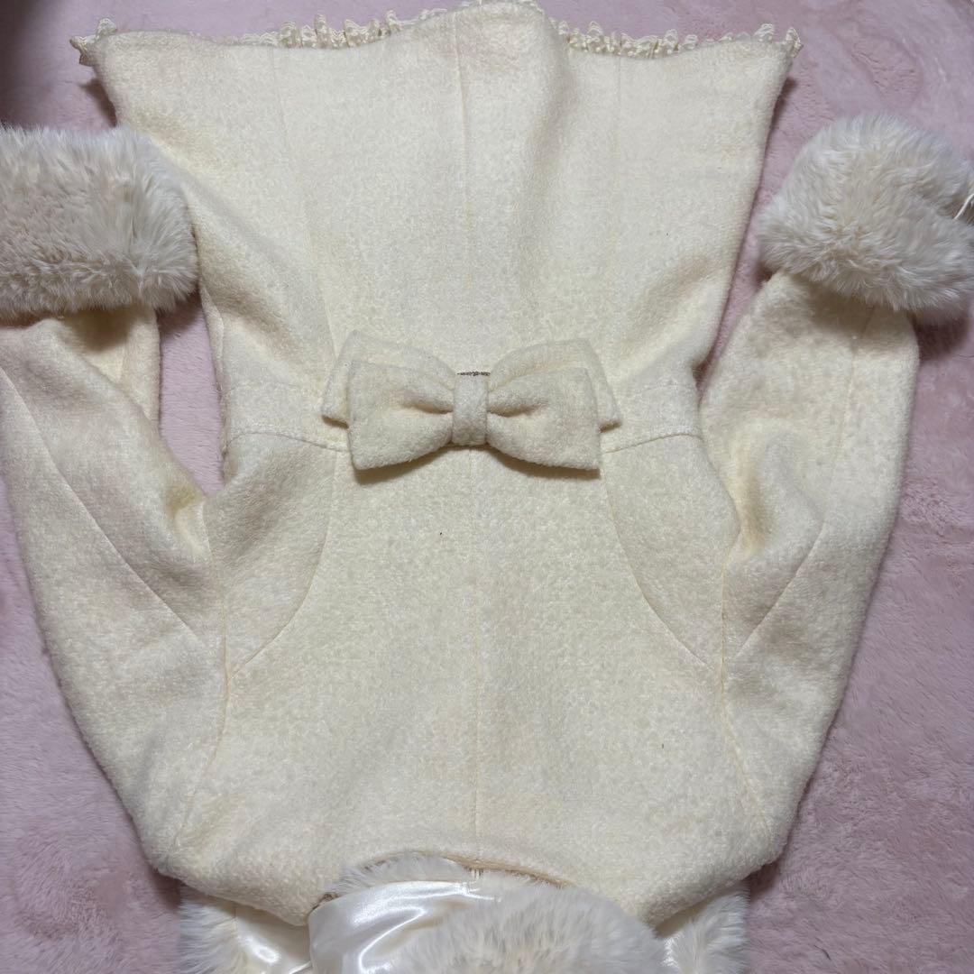 LIZLISA　サイドハートバックルAラインコート　ホワイト