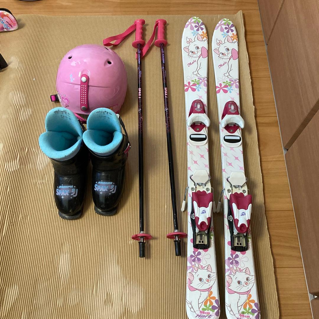 子供用 スキーセット マリーちゃん ブーツ19-20cm スキー板98cm