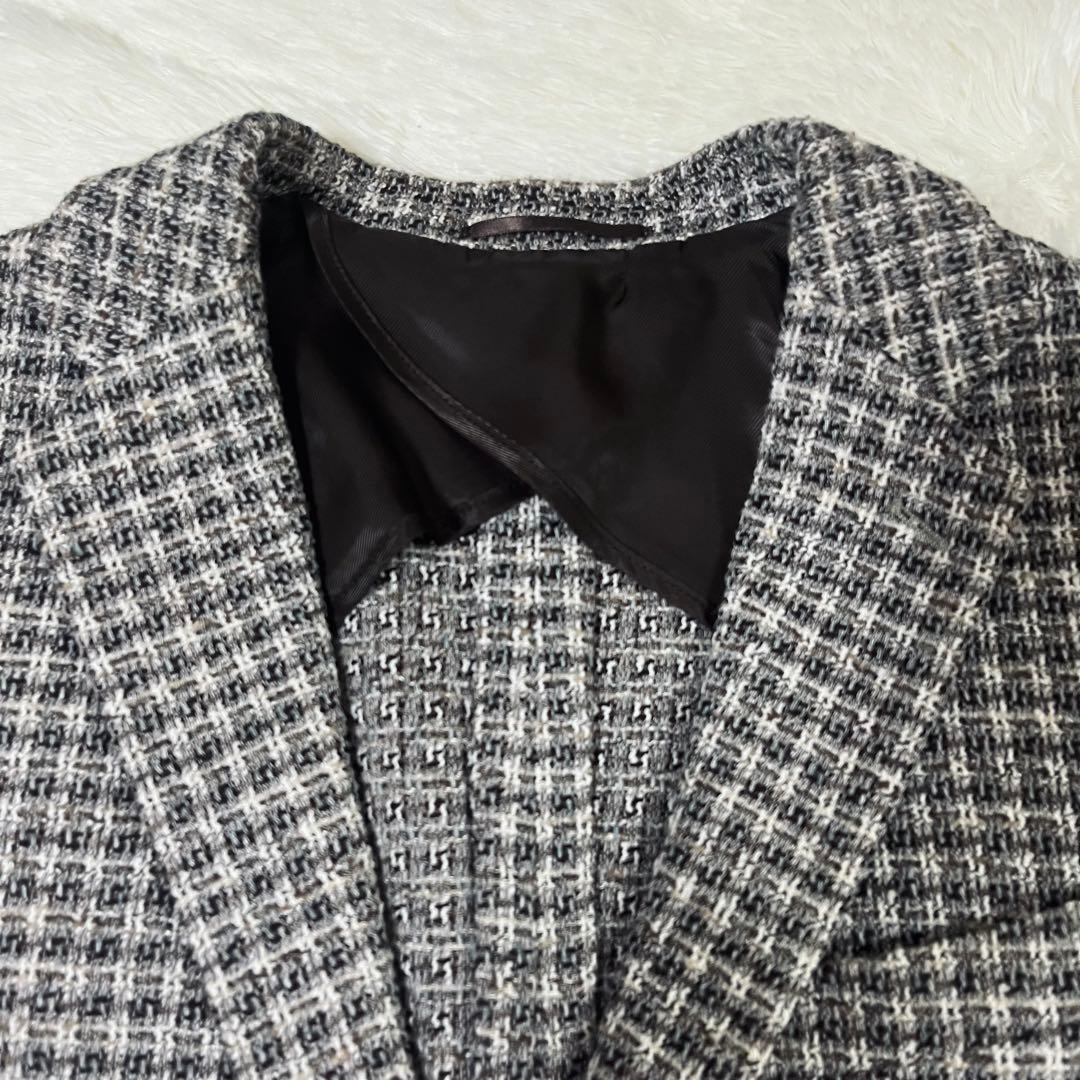 美品 エディフィス×リントン 高級ツイードジャケット Belesto 46