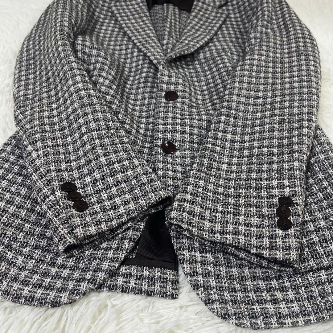 美品 エディフィス×リントン 高級ツイードジャケット Belesto 46