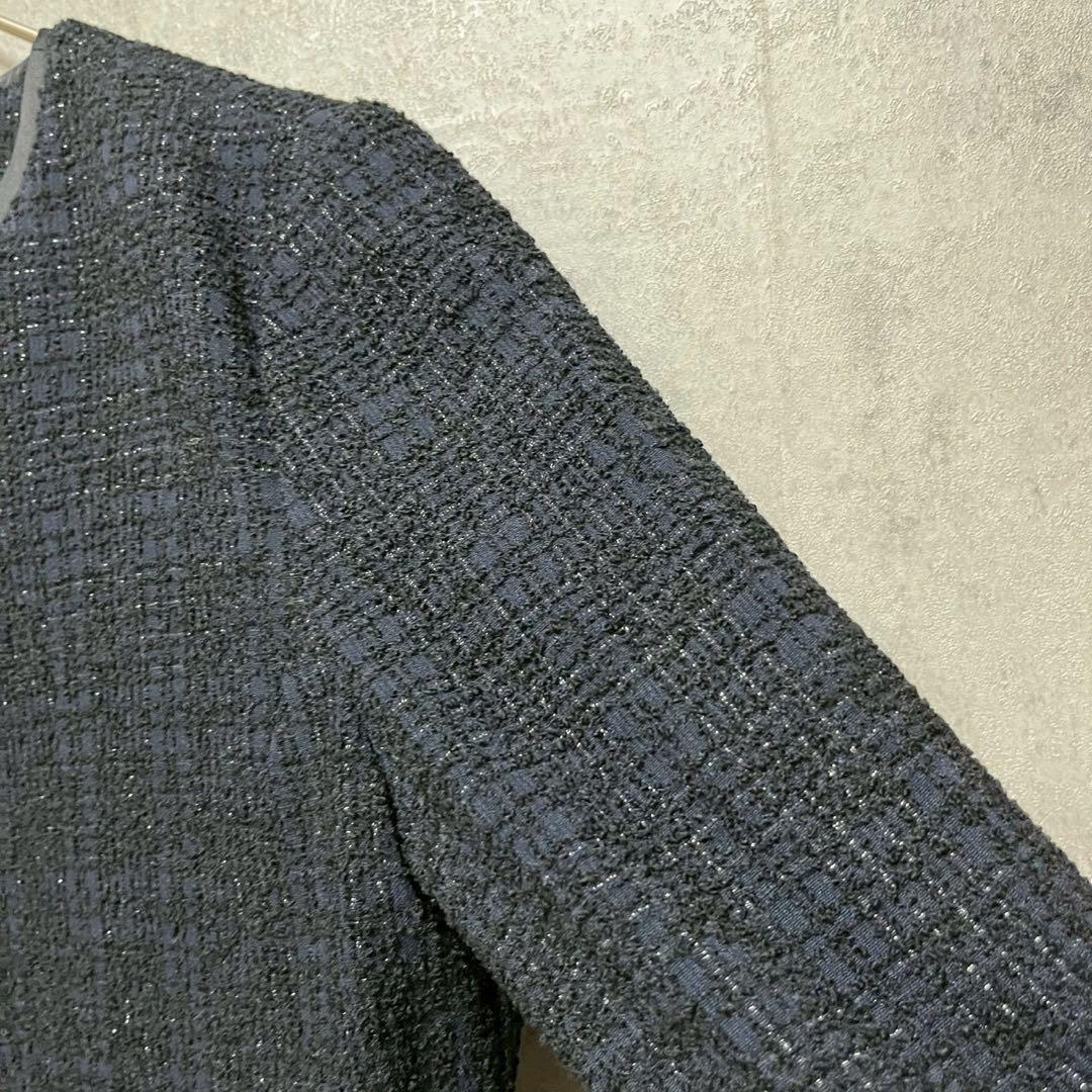 SEASON STYLE LAB ツイード　ロングジャケット　コート　M ラメ