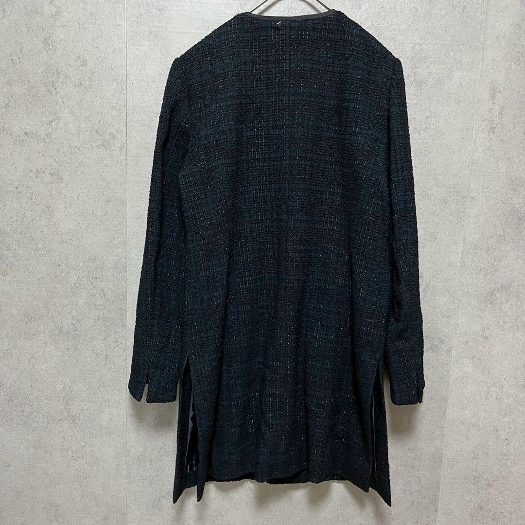 SEASON STYLE LAB ツイード　ロングジャケット　コート　M ラメ