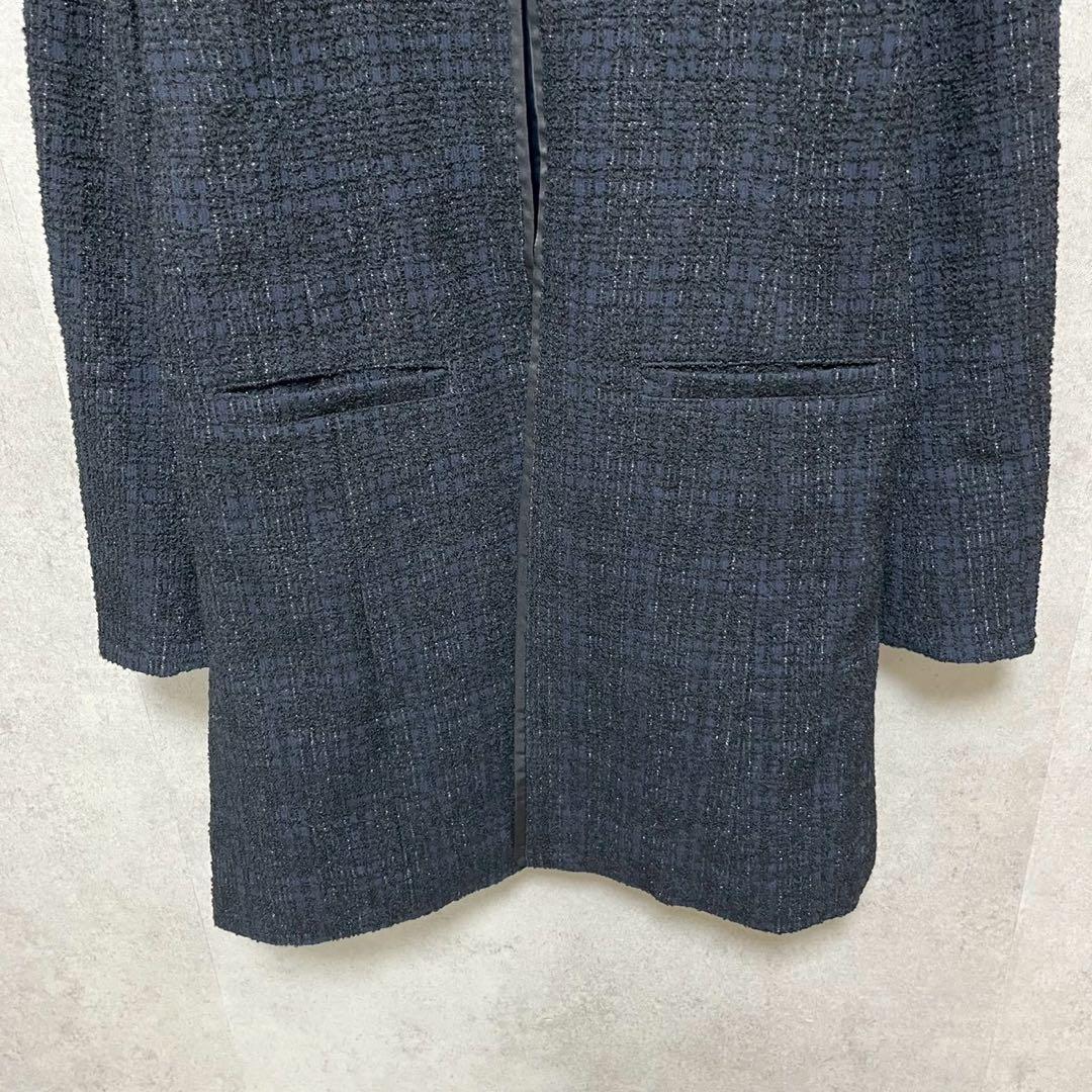 SEASON STYLE LAB ツイード　ロングジャケット　コート　M ラメ