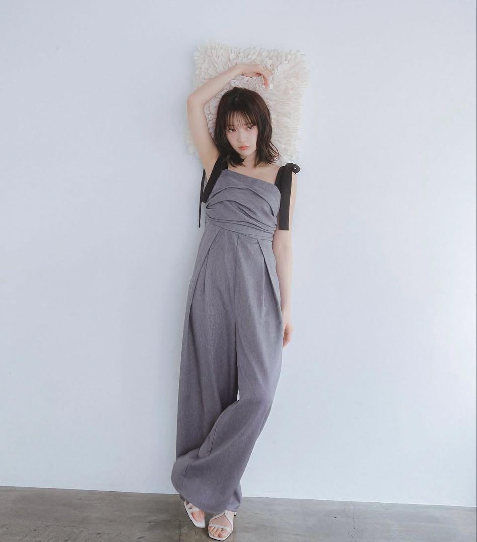 最安値 andequal ribbon shoulder combinaison