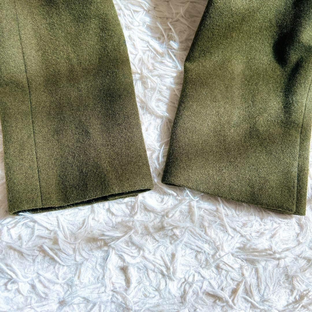 良品⁂ハイク⁂ロングチェスターコート　メルトン　ウール100% カーキ　M