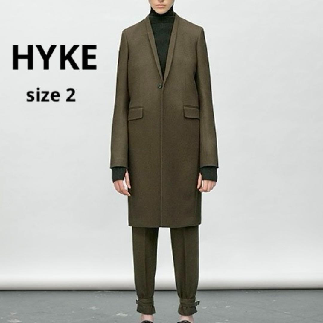 良品⁂ハイク⁂ロングチェスターコート　メルトン　ウール100% カーキ　M