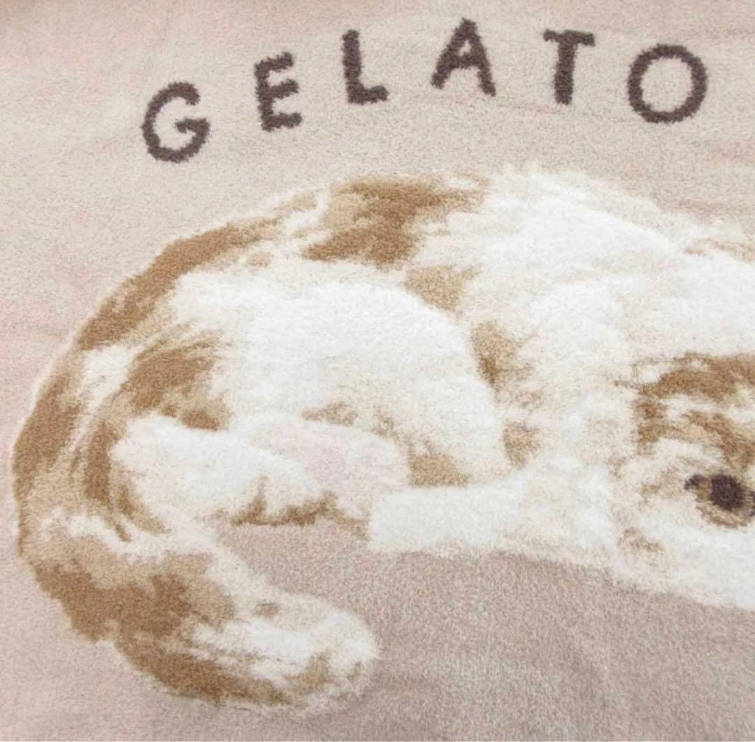 [新品・タグ付き]GELATO PIQUE 猫デザインブランケット