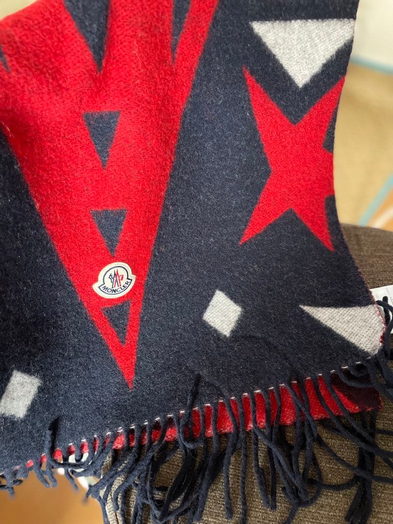 MONCLER/男女兼用/秋冬新作ロゴ付きウールマフラー☆紙袋・タグ付・正規品