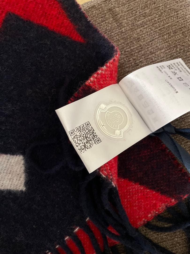 MONCLER/男女兼用/秋冬新作ロゴ付きウールマフラー☆紙袋・タグ付・正規品