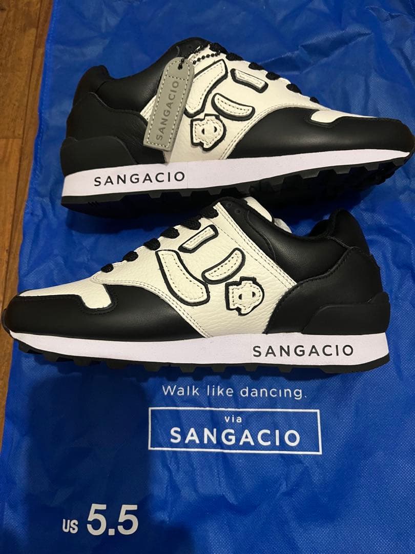 SANGACIO ホワイト/ブラック スニーカー