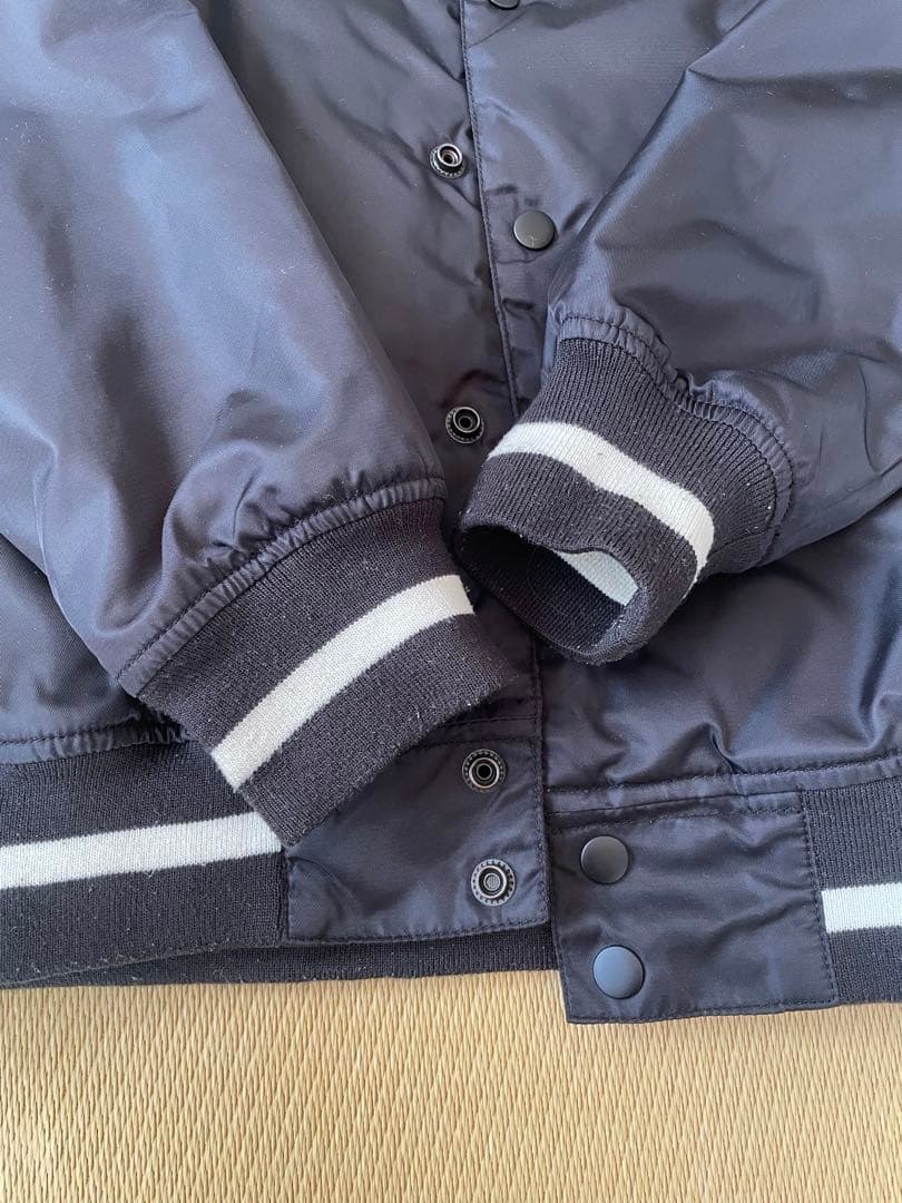 STUSSY スタジャン　ジャケット　バックプリント　ブラック　Ssize