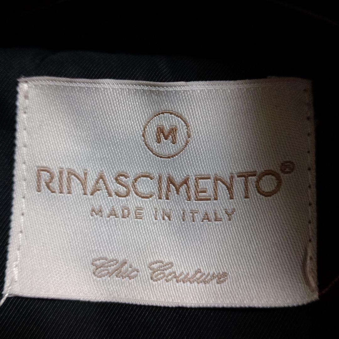 RINASCIMENTO ITALY 黒フード付きロングコート M(実寸L)