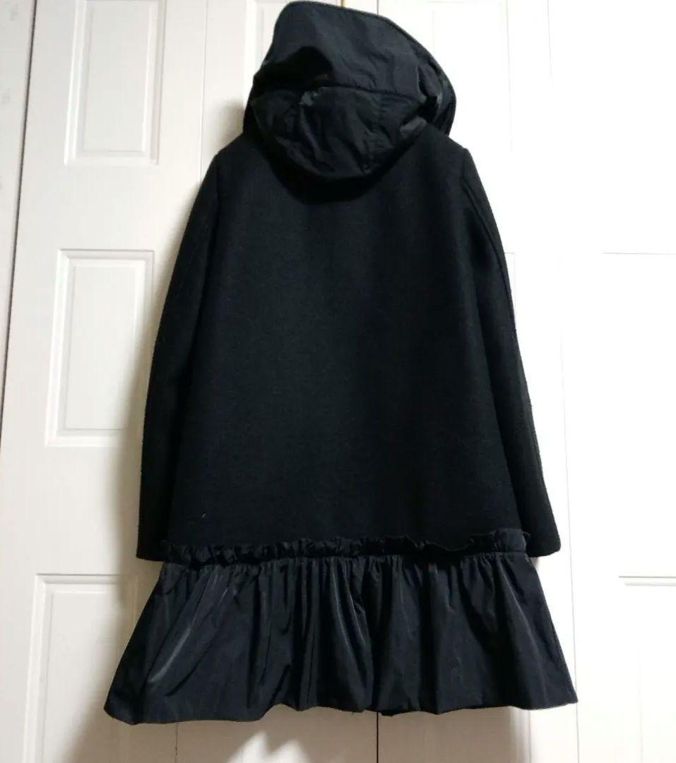 RINASCIMENTO ITALY 黒フード付きロングコート M(実寸L)