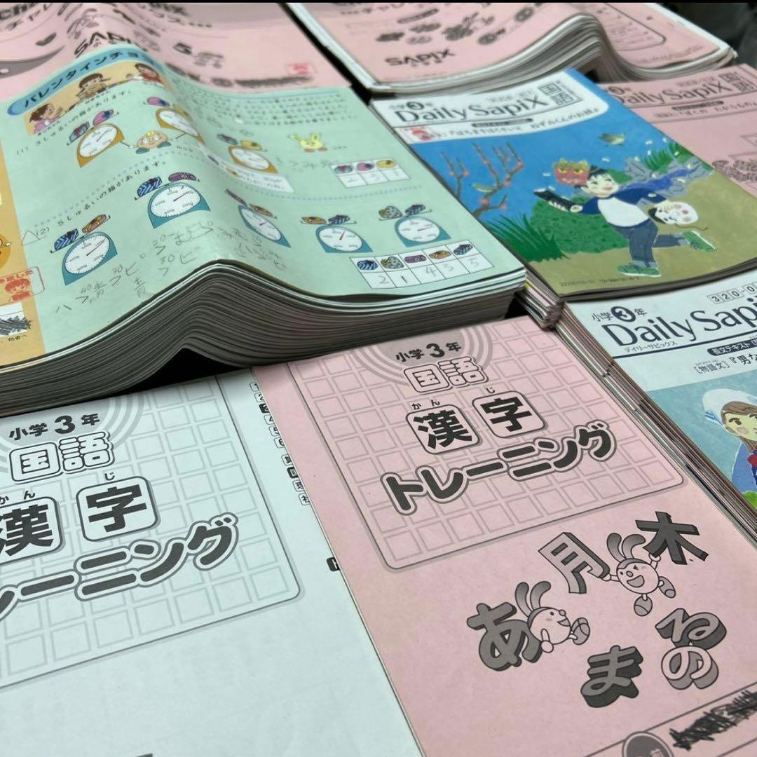 ㉒か　SAPIX サピックス　3年　算数　国語　ディリーサピックス　一年分 w