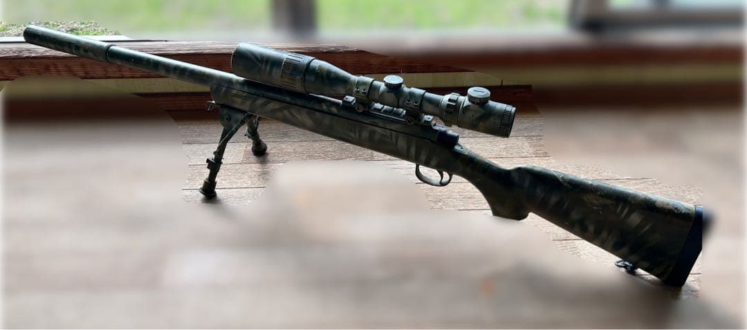 東京マルイ VSR エアガン 樹脂製 迷彩柄 スコープ付き 【中古】 箱無し