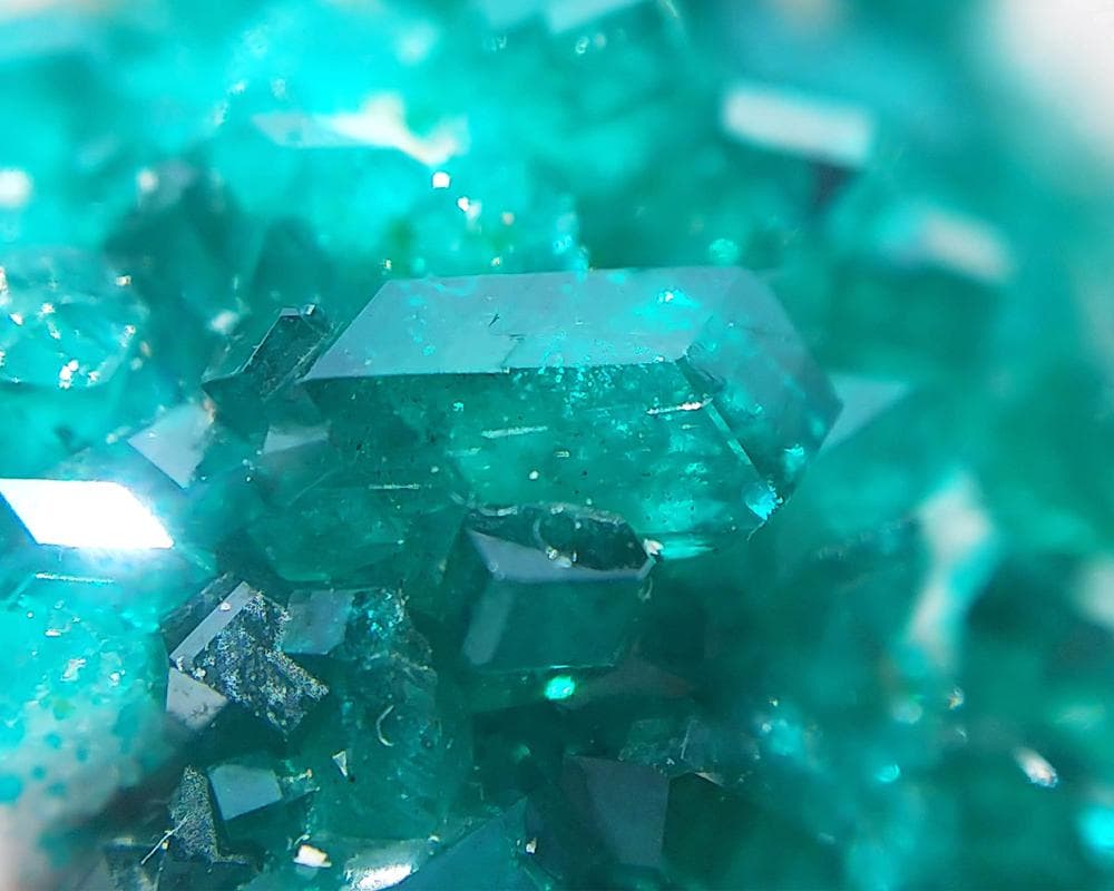 405 ダイオプテーズ ドロマイト 翠銅鉱 ツメブ鉱山産