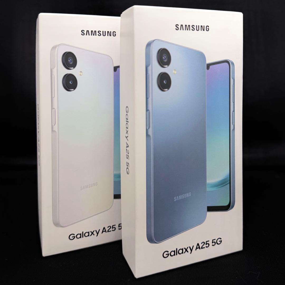 新品未開封】2台】GalaxyA25 5G】ライトブルー】ブルー】SIMフリー②