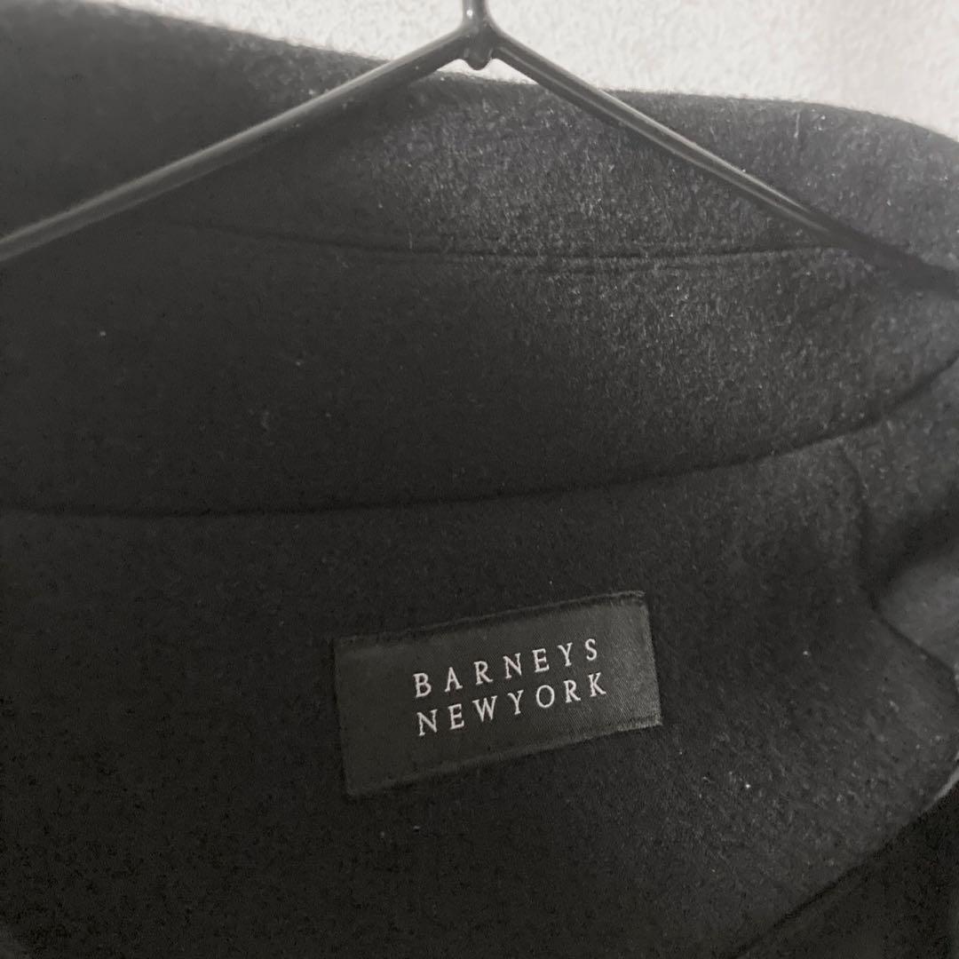 未使用級 超美品 バーニーズニューヨーク チェスターコート ビジネスコート 黒