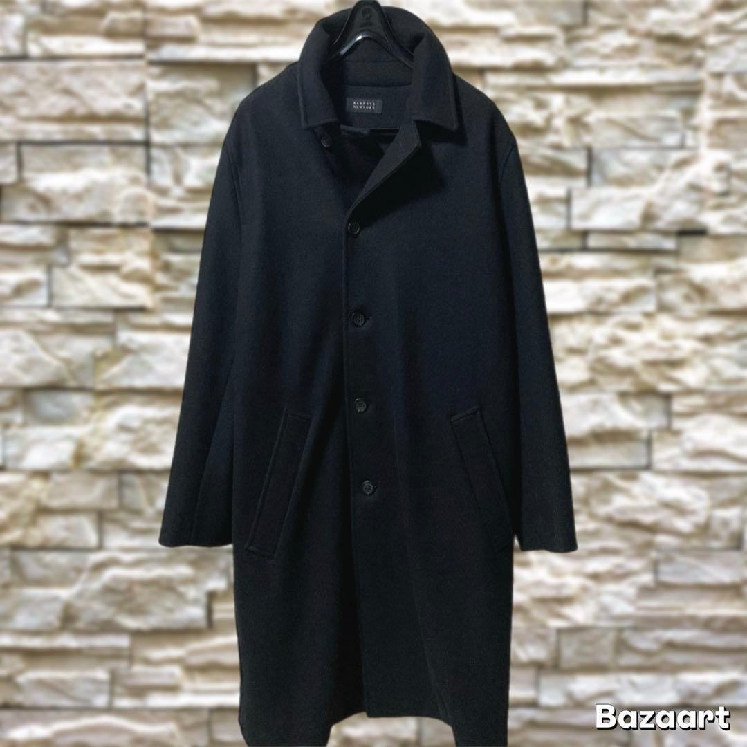 未使用級 超美品 バーニーズニューヨーク チェスターコート ビジネスコート 黒