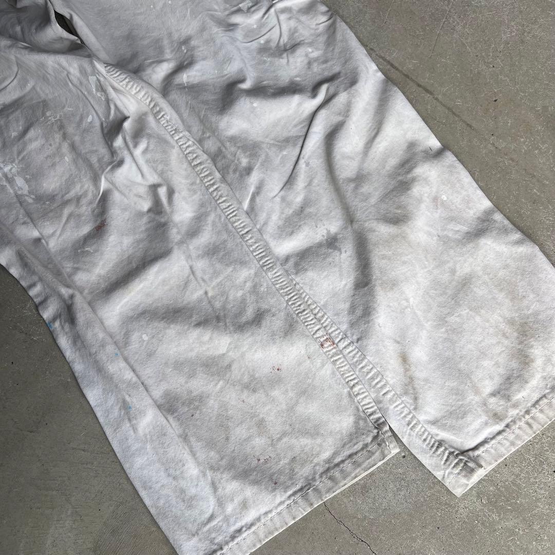 90s USA製 Stan Ray グランジ ペンキ ペインターパンツ/ホワイト