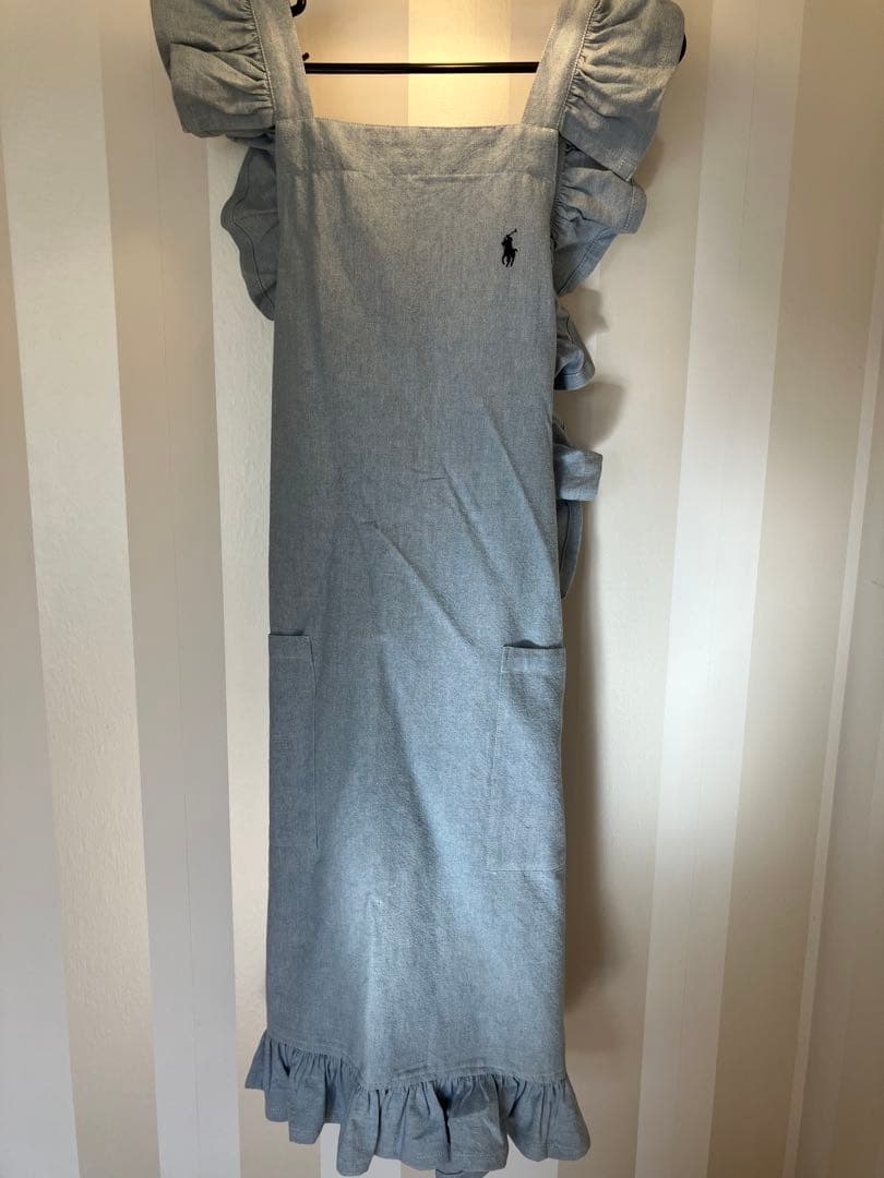 ラルフローレン　　フリルトリム コットン フル エプロン　新品未使用