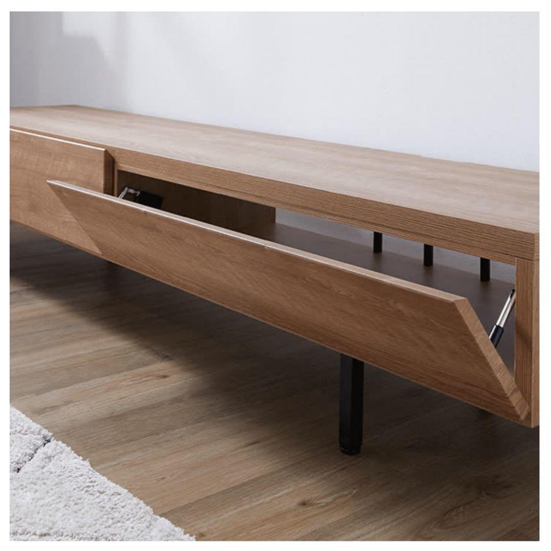 【引越し処分】LOWYA テレビボード 幅180 日本製 木目調 収納付