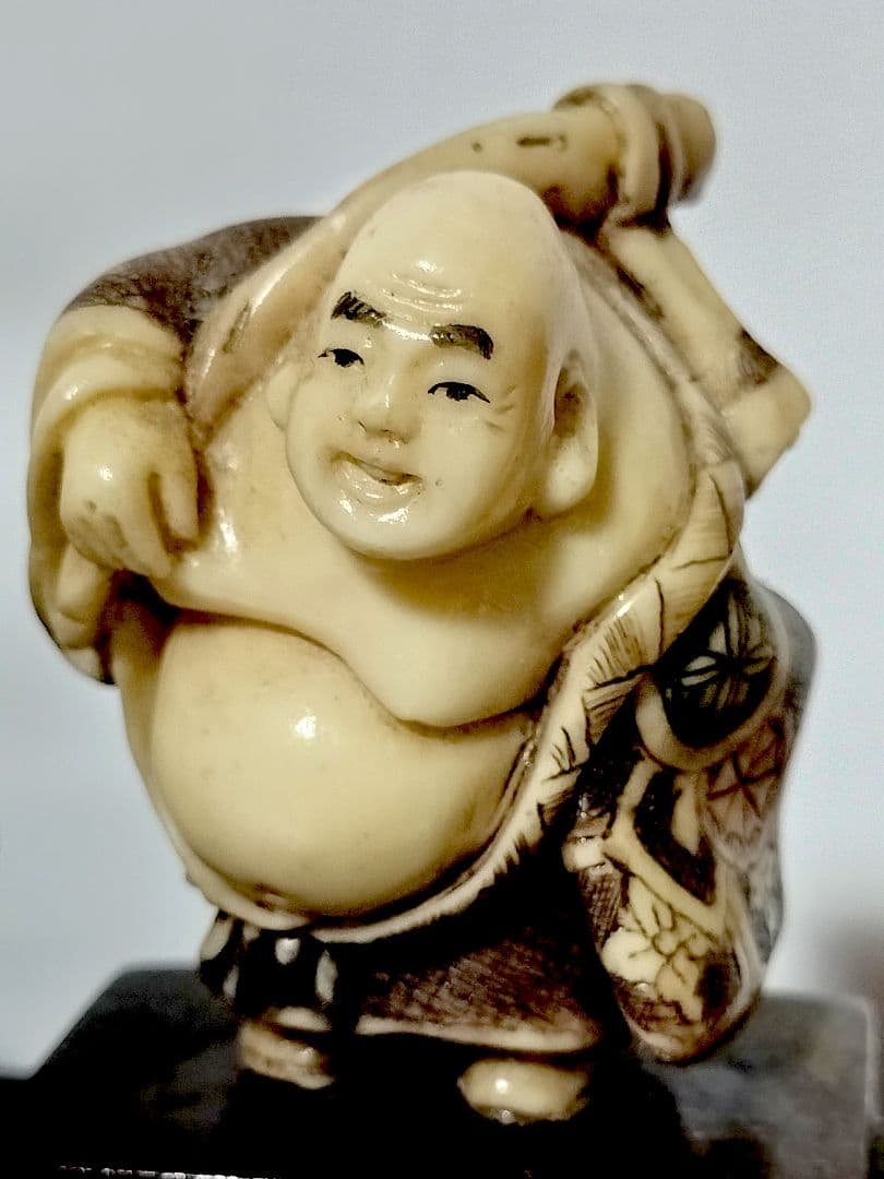 七福神の根付　箱入　飾り台付き