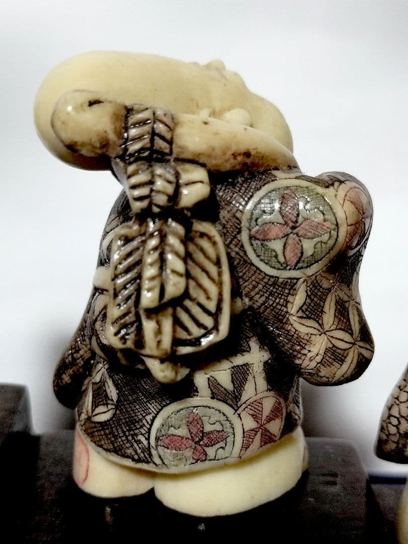 七福神の根付　箱入　飾り台付き