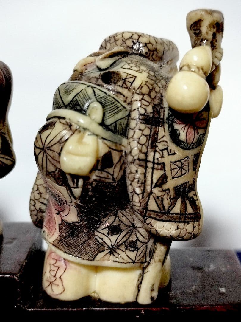 七福神の根付　箱入　飾り台付き