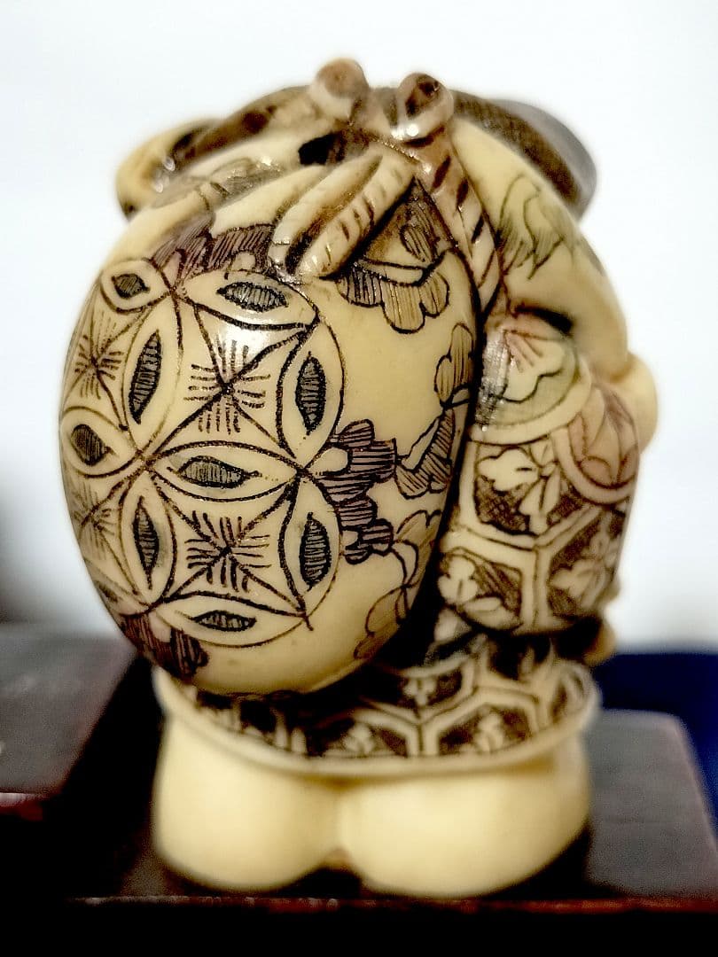 七福神の根付　箱入　飾り台付き