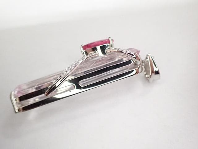 美品 Pt900 クンツァイト12.71ct ピンクトルマリン ペンダントトップ