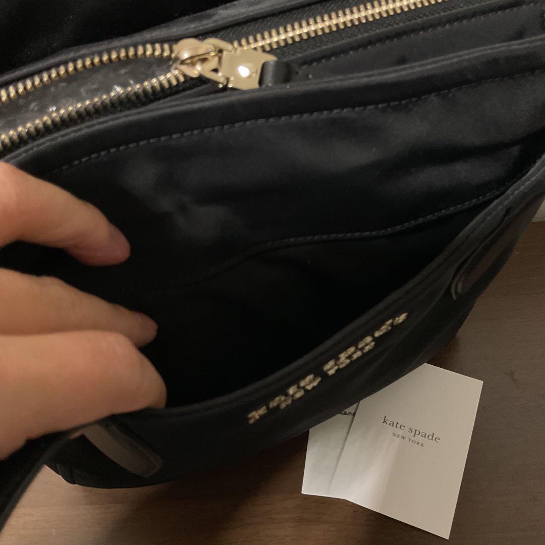 ☆開店セール☆ 新品未使用 美品 ケイトスペード レザー×ナイロン ロゴトート④