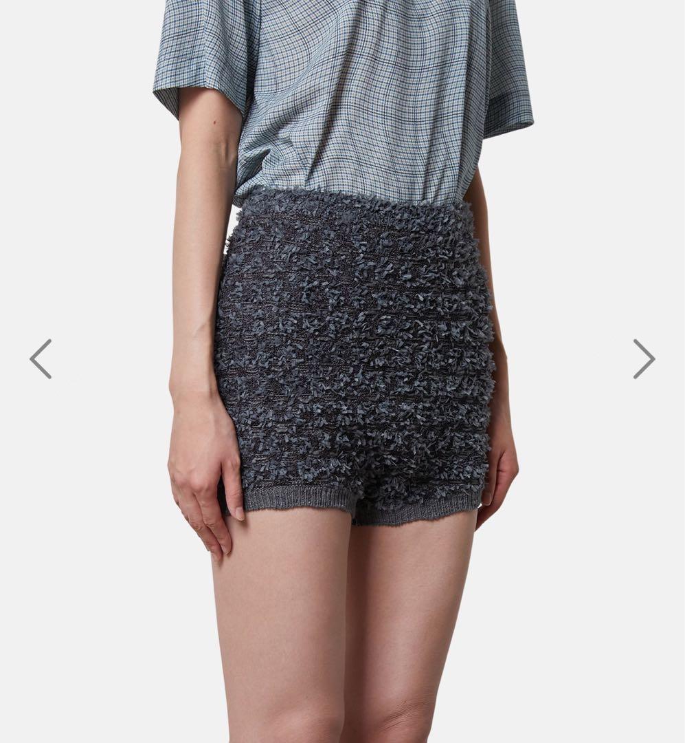 IRENE Tweed Knit Pants ダークグレー